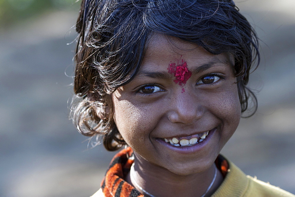 Nepalese girl, portrait, in Nargakot, Nepal, Asia