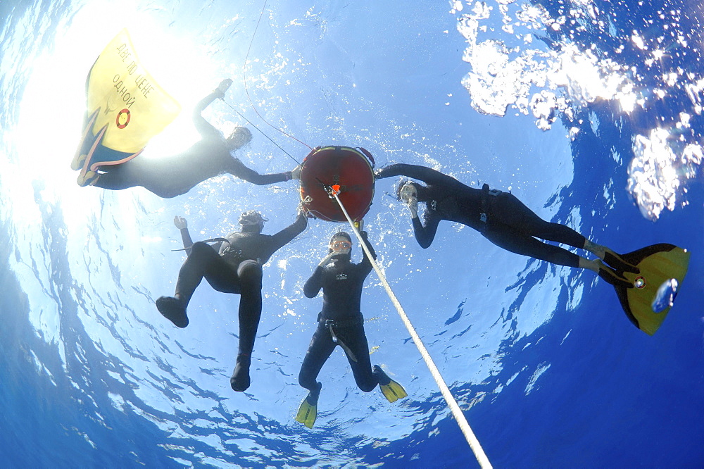 Freedivers, Aegean Sea, Greece, Europe