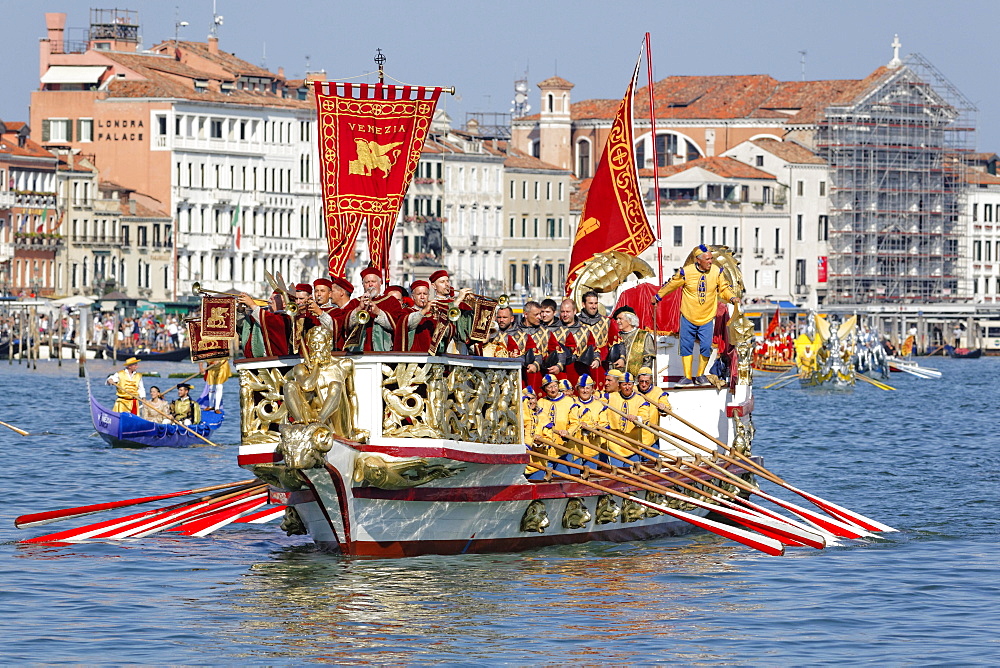 Regata Storica, historical regatta, on the Canal Grande, Venice, Veneto, Italy, Europe