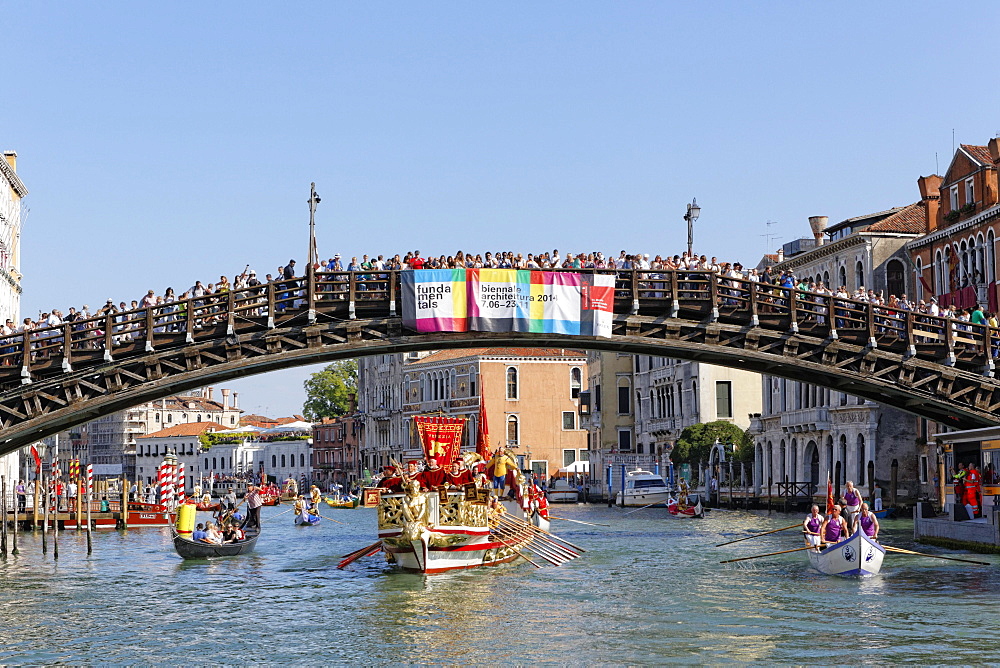 Regata Storica, historical regatta, on the Canal Grande, Venice, Veneto, Italy, Europe