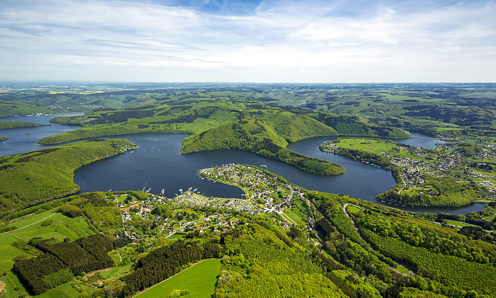 Rur Reservoir, Rur Dam, Simmerath, Eifel, North Rhine-Westphalia, Germany, Europe