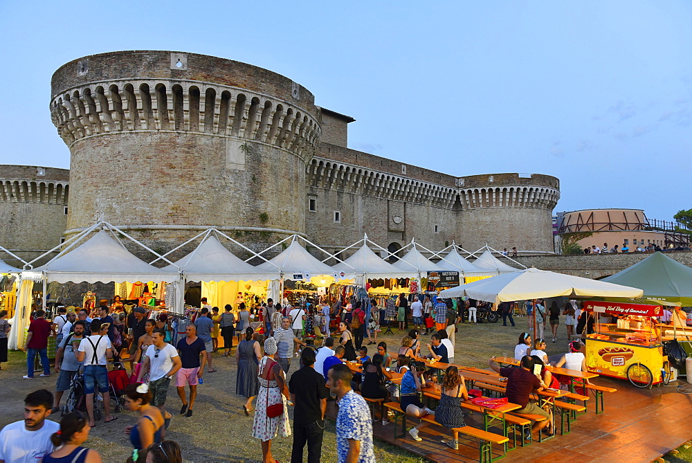 Visitors, Summer Jamboree, Rock'n'Roll Festival, Rocca Roveresca Castle, Senigallia, Province of Ancona, Marche, Italy, Europe