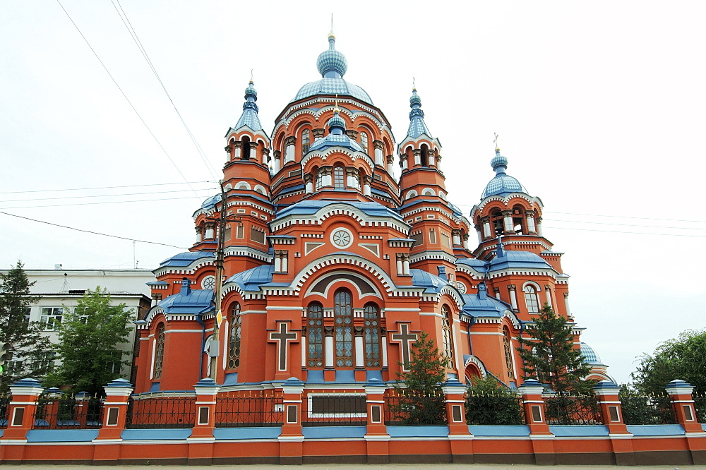 Kazan Cathedral, historic city center, Irkutsk, Siberia, Russia, Europe