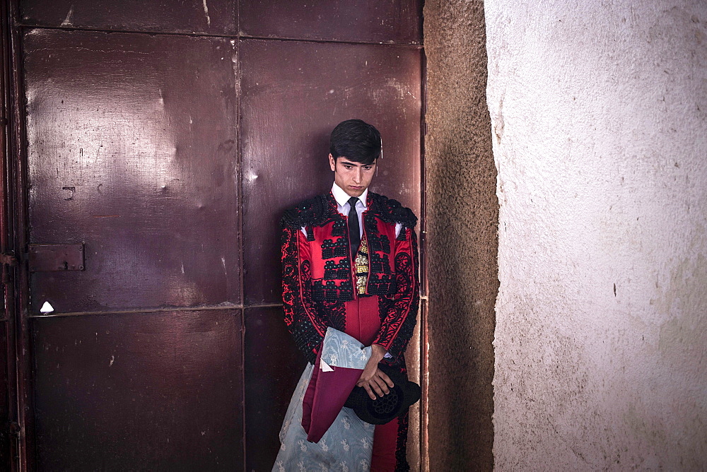 Matador before a bullfight, Barco de Avila, Avila, Castile and Leon, Spain, Europe