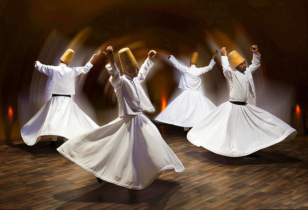 Whirling dervishes, show, Cappadocia, Turkey, Asia