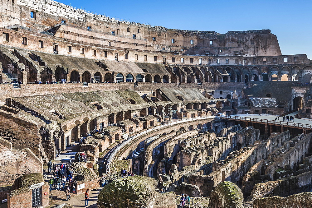 Interior, Colosseum, Rione XV Esquilino, Rome, Lazio, Italy, Europe