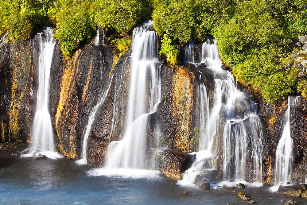 Waterfall Hraunfossar, West Iceland, Iceland, Europe