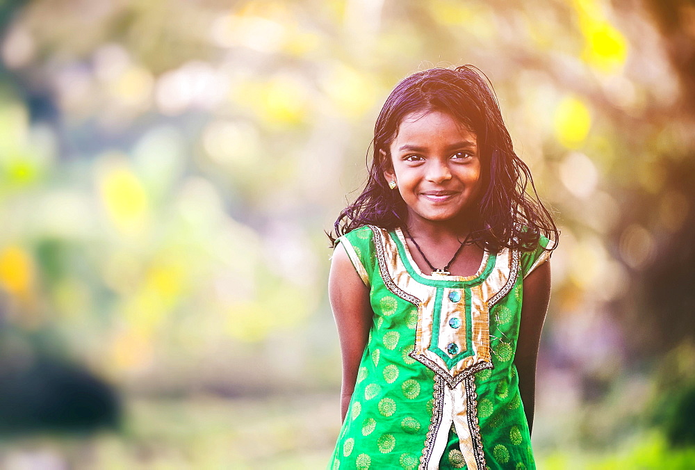 Smiling girl, Kerala, South India, India, Asia