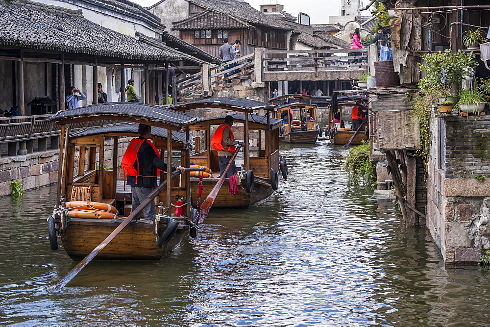 Canal in Wuzhen Xizha, Zhejiong Province, China, Asia