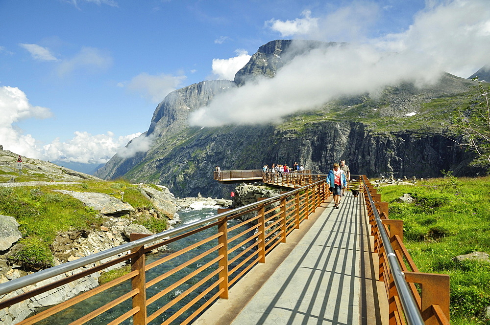 Viewing platform on Trollstigen Road, near Andalsnes, More og Romsdal, Western Norway, Norway, Europe