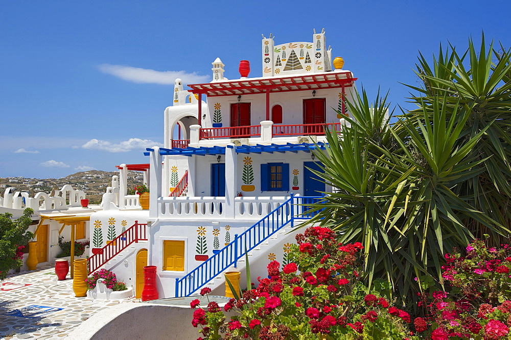 Hotel near Ano Mera, Mykonos, Cyclades, Greece, Europe