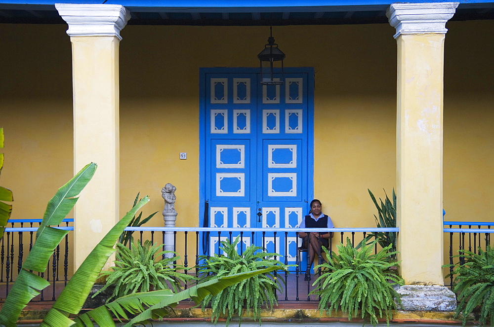 Attendant at the Colonial Art Museum, Havana, Cuba, Central America