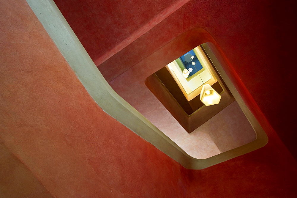 Staircase in the Goetheanum building, seat of the Anthroposophical Society, Dornach, Canton Basel-Landschaft, Switzerland, Europe