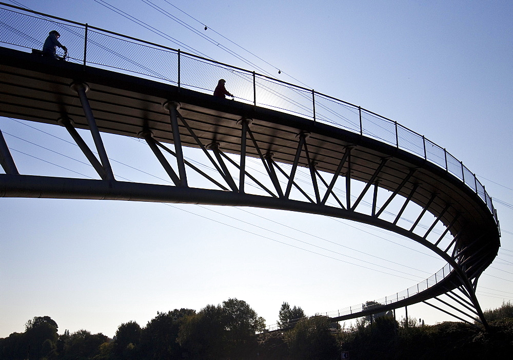 Bridge over the Rhine-Herne Canal, Oberhausen, Ruhr district, North Rhine-Westphalia, Germany, Europe