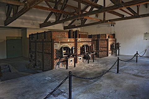 Large crematorium next to the concentration camp, Dachau near Munich, Bavaria, Germany, Europe