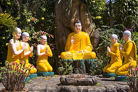 Buddha statues at the Tuyen Lam pagoda, central highlands, Dalat, Vietnam, Southeast Asia