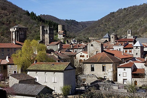 Village of Blesle, labelled Les Plus Beaux Villages de France, The most beautiful villages of France, Haute Loire, Auvergne, France, Europe