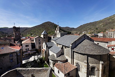 Saint Pierre church, village of Blesle, labelled Les Plus Beaux Villages de France, The most beautiful villages of France, Haute Loire, Auvergne, France, Europe