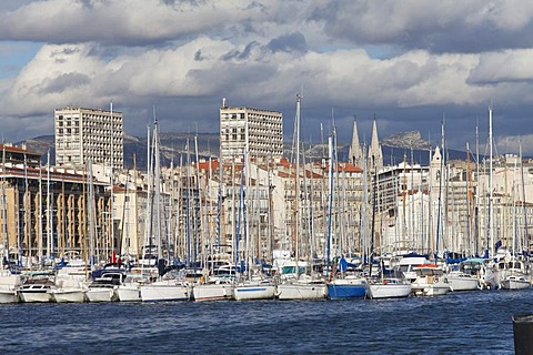 Vieux Port, old port of Marseille, Bouches-du-Rhone, Provence, France, Europe