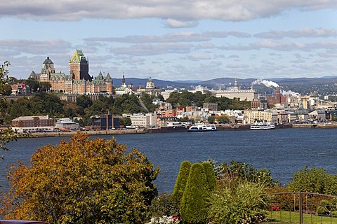 St. Lawrence River and Old Quebec City, UNESCO World Heritage Site, Quebec, Canada