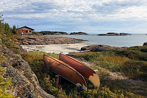 Boats near Port-Cartier, Duplessis region, Quebec, Canada