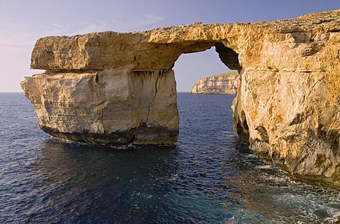 Azure Window natural arch, Saint Lawrence, San Lawrenz, west coast of Gozo, Malta, Europe