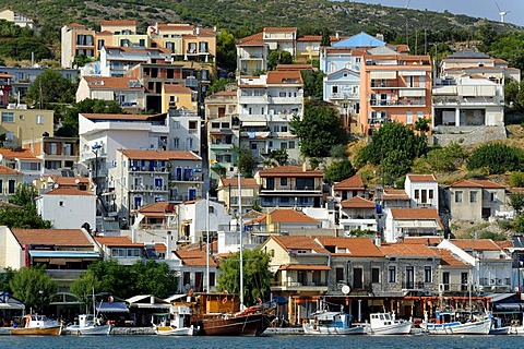 Port city of Pythagorio, Samos Island, Aegean Sea, southern Sporades islands, Greece, Europe