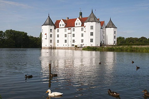 Schloss Gluecksburg Castle, Gluecksburg, Flensburg Fjord, Baltic Sea, Schleswig-Holstein, Germany, Europe, PublicGround