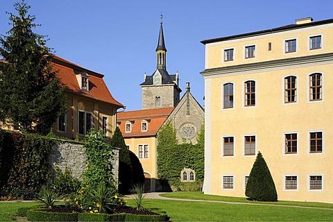 Schloss Ettersburg Castle with the monastic church near Weimar, UNESCO World Heritage Site, Classical Weimar, Thuringia, Germany, Europe