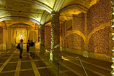 Capela de Ossos, Chapel of the Bones, San Francisco Church, Evora, Alto Alentejo, Portugal, Europe