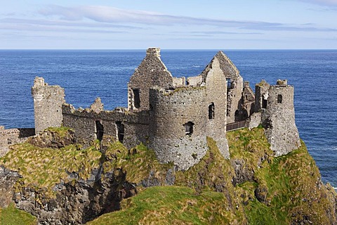 Dunluce Castle, Antrim Coast, County Antrim, Northern Ireland, Great Britain, Europe