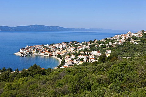 View towards Igrane, Central Dalmatia, Dalmatia, Adriatic coast, Croatia, Europe, PublicGround