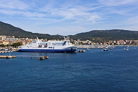 Overlooking the bay of Ajaccio, Corsica, France, Europe