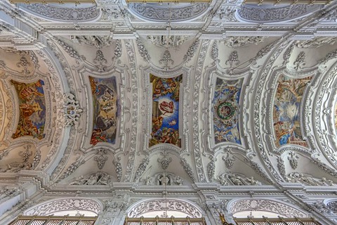 Benediktbeuern Abbey, a former Benedictine abbey, today a monastery of the Salesians of Don Bosco in Benediktbeuern, diocese of Augsburg, Benediktbeuern, Upper Bavaria, Bavaria, Germany, Europe