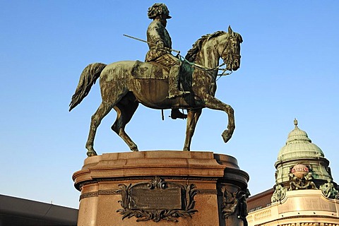 Equestrian statue of Field Marshal Archduke Albrecht, 1817-1895, Albertina, Vienna, Austria, Europe