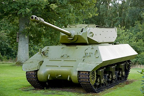 Old tank at the Danish UN soldiers war memorial park at Rindsholm Inn near Viborg, Jutland, Denmark, Europe