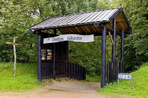 The entrance to Daugbjerg limestone mines near Viborg, Jutland, Denmark, Europe