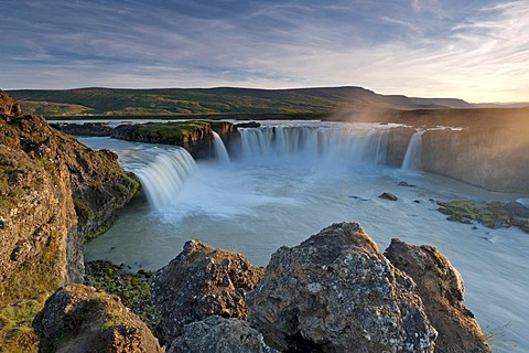 Godafoss waterfall, Skjalfandafljot River, Iceland, Northern Europe, Europe