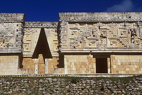 Palace of the Governor, Puuc Mayan ruins of Uxmal, Yucatan, Mexico, North America