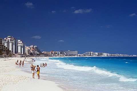 Beach, Playa Delfines, Cancun, Caribbean, Quintana Roo, Yucatan Peninsula, Mexico, North America