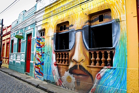 Colourfully painted houses, Olinda, old colonial town, Brazil, South America