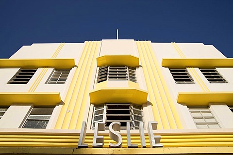 Leslie Art Deco hotel, South Beach, Miami, Florida, USA