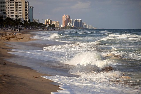 Surf, beach of Fort Lauderdale, Broward County, Florida, USA