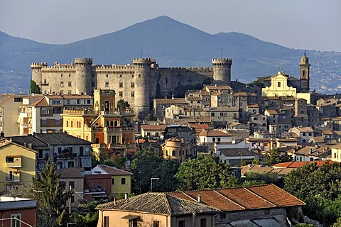 Castello Odescalchi, fortress, cathedral Duomo Santo Stefano, Bracciano, Lazio, Italy, Europe