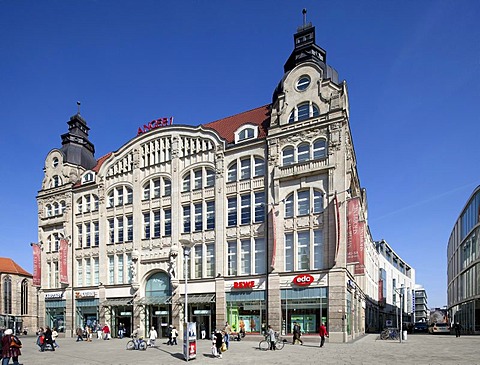 Anger 1 shopping mall, former Roman Emperor department store, Anger square, Erfurt, Thuringia, Germany, Europe, PublicGround