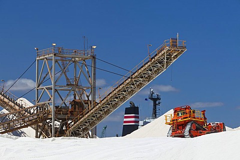 Sea salt extraction by the British-Australian mining company Rio Tinto Minerals, Port Hedland, Western Australia, Australia