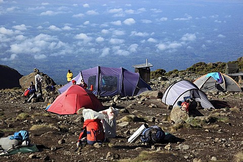 Barranco Hut campsite, Mount Kilimanjaro, Tanzania, Africa