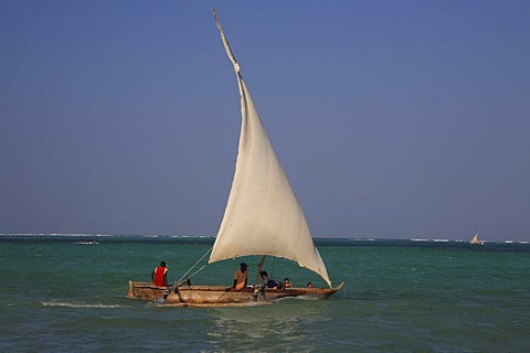 Dau, Dhow, a traditional sailing vessel, Zanzibar, Tanzania, Africa