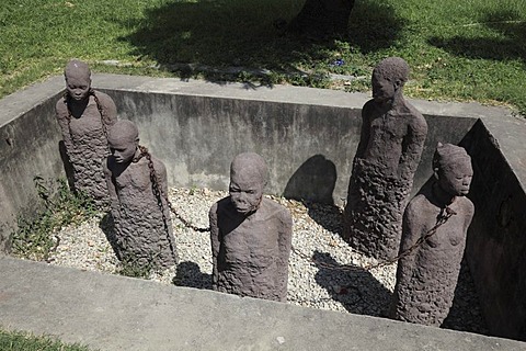 Slave memorial at the Anglican Church, Stone Town, Zanzibar, Tanzania, Africa