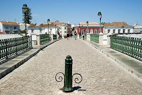 Ponte Romana in the town of Tavira, eastern Algarve, Portugal, Europe